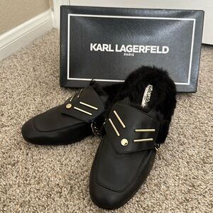 Karl Lagerfeld leather loafers